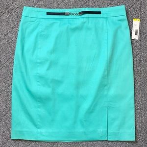 Metaphor Aqua Green Pencil Skirt with Chain Design